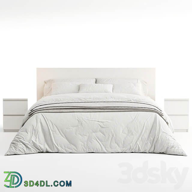 Bed IKEA Malm Bed 3D Models