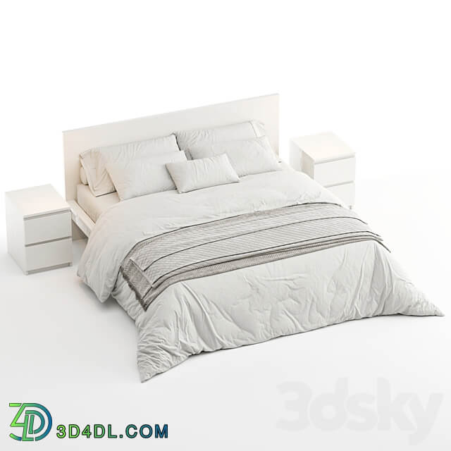 Bed IKEA Malm Bed 3D Models