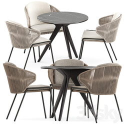MANUTTI RADIUS MANUTTI TORSA Table Chair 3D Models 