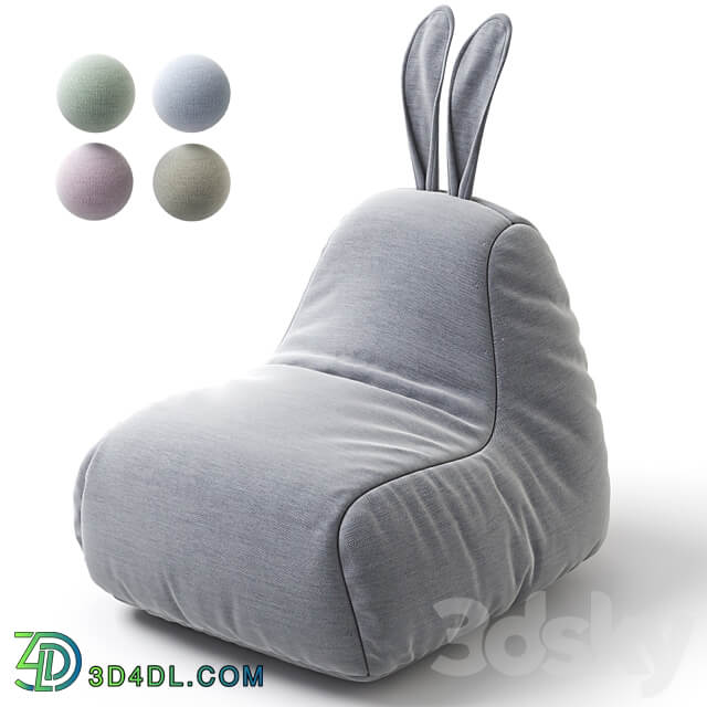 Bag chair bunny 3D Models