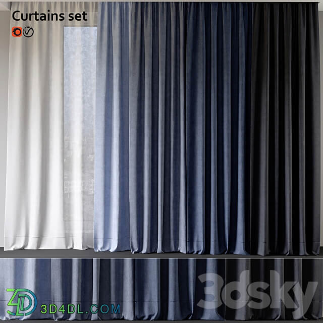 Curtain Set 3D Models