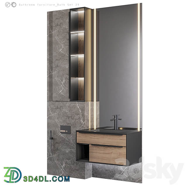 Bathroom furniture Bath Set 29 3D Models