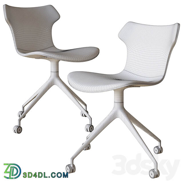 papilio shell office chair b b italia Chair 3D Models