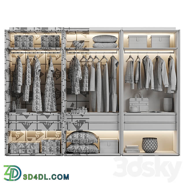 Porada My Suite Glass Doors Wardrobe Wardrobe Display cabinets 3D Models