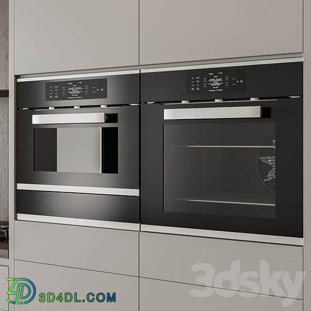 Kitchen Modern white and Wood Cabinets 81 Kitchen 3D Models