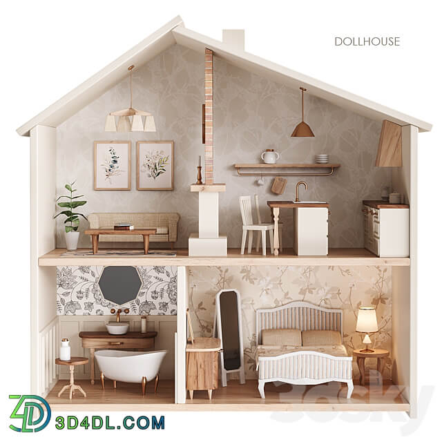 Dollhouse Retro 3D Models