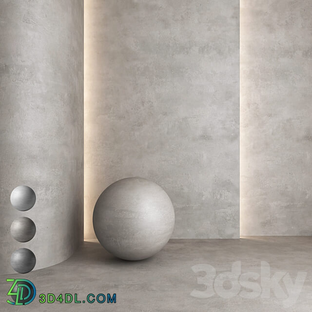 Decorative plaster 23 Stone 3D Models