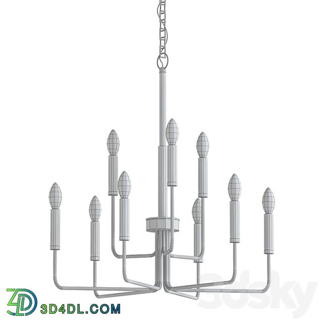 Nine Light Chandelier Pendant light 3D Models