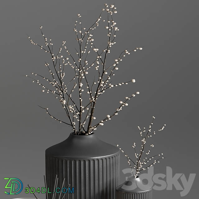 Decorative set 01 With Murmur candle and diffuser 3D Models