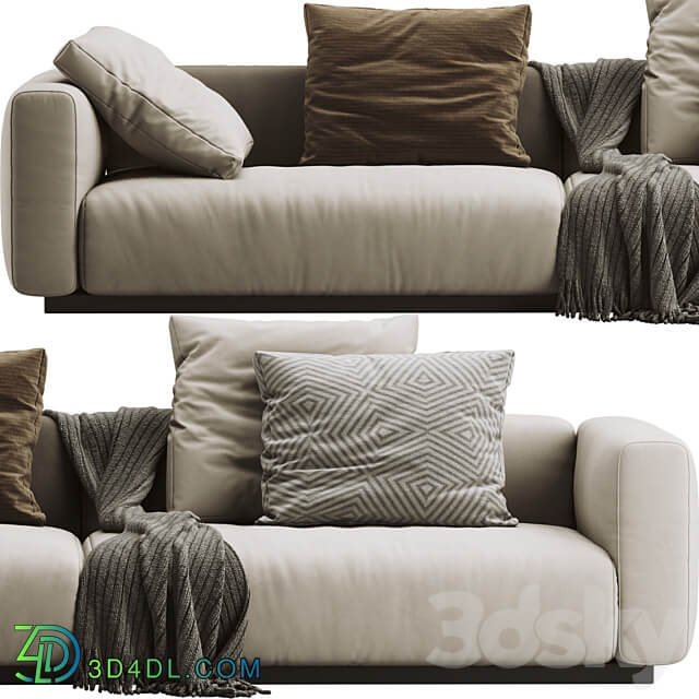 Flexform Lario Sofa 3 seats 3D Models