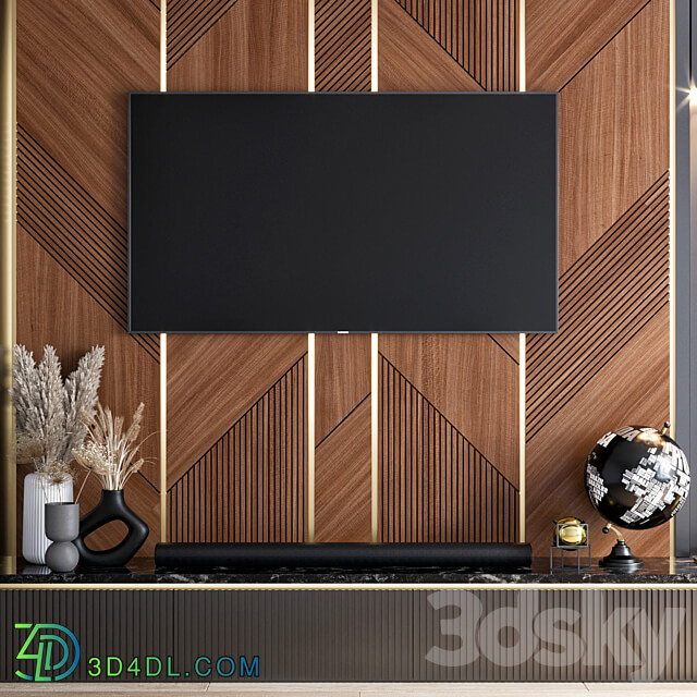 TV Wall 07 TV Wall 3D Models