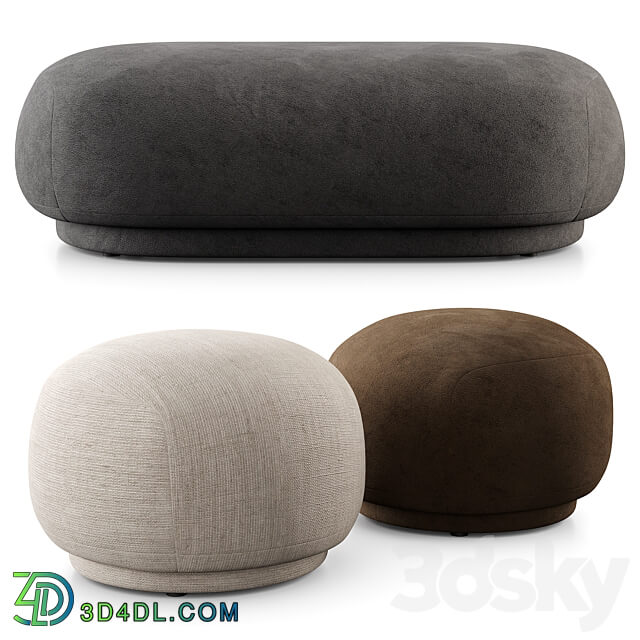 Rico Pouf And Ottoman By Ferm Living 3D Models