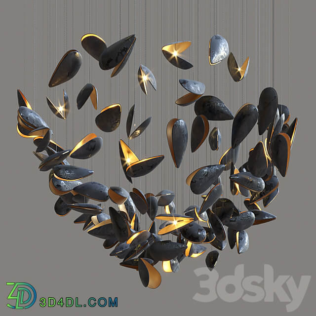 Light composition Vargov Design Mussel Pendant light 3D Models