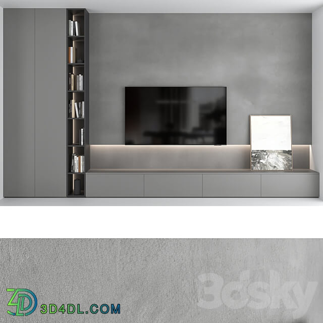 TV wall set 18 3D Models