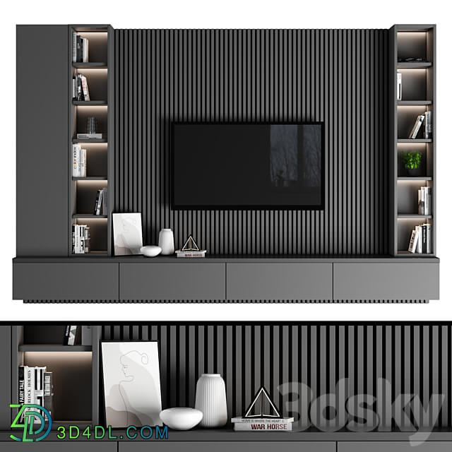 TV Wall 90 3D Models