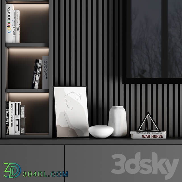 TV Wall 90 3D Models