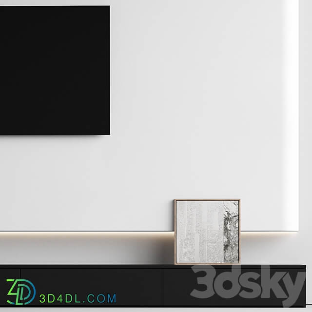 TV wall 04 TV Wall 3D Models