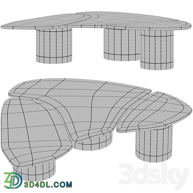 Coffee table Kooku Tetra 3D Models