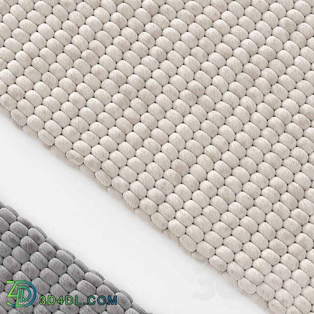 Benuta NATURALS Wool Rug Beads set 05 3D Models