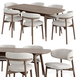 Dinning Set 47 Table Chair 3D Models 