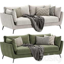 skyler 3 seater fabric sofa 3D Models 