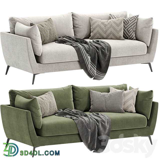 skyler 3 seater fabric sofa 3D Models