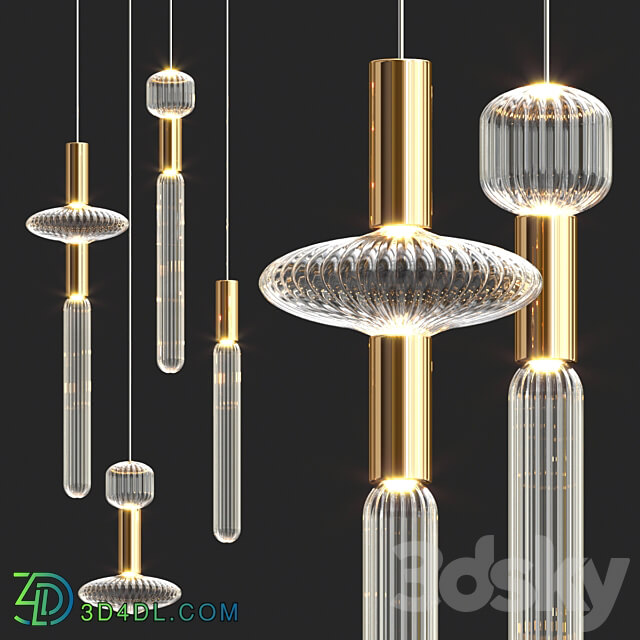 Cipher Multi Pendant Pendant light 3D Models