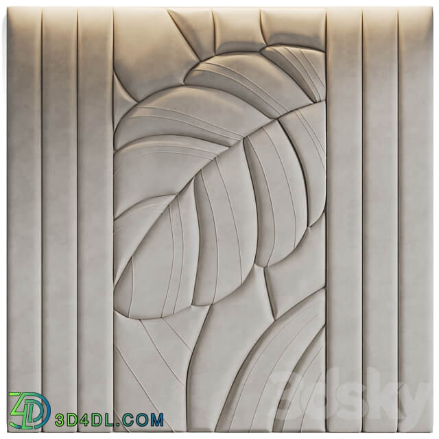 Leaves soft wall panels 3D Models