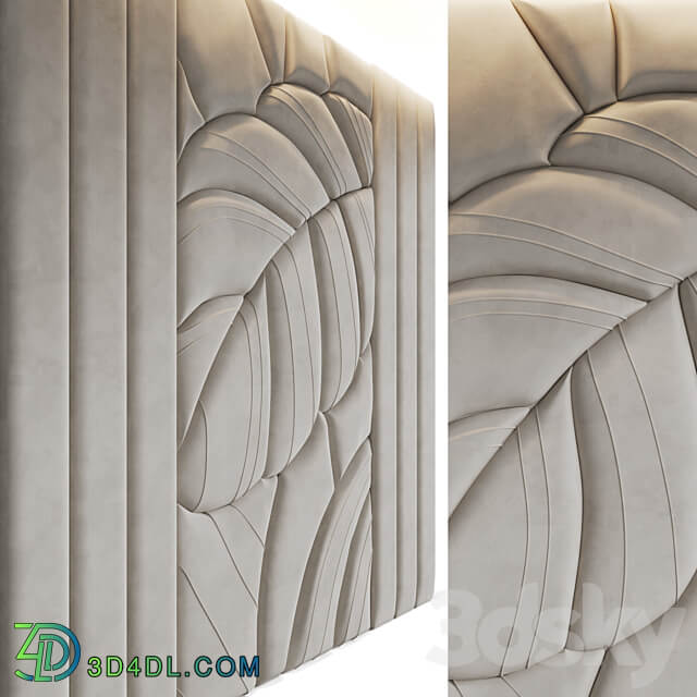 Leaves soft wall panels 3D Models