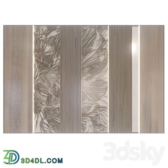 Decorative wall FI02 3D Models