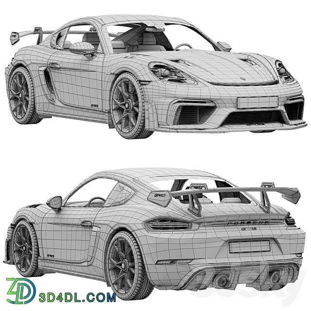 Porsche 718 Cayman GT4 RS 2022 3D Models