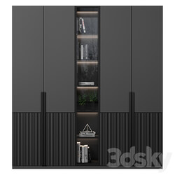 cabinet with shelves 26 Wardrobe Display cabinets 3D Models 