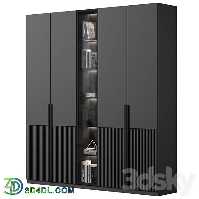 cabinet with shelves 26 Wardrobe Display cabinets 3D Models