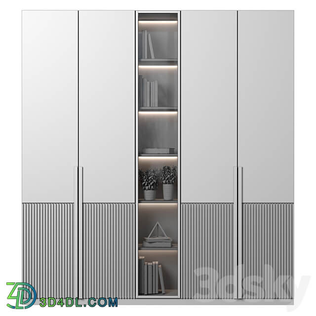 cabinet with shelves 26 Wardrobe Display cabinets 3D Models