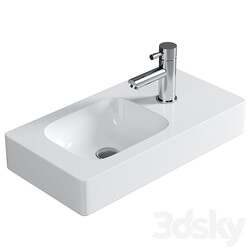 Geberit iCon hand washbasin white with KeraTect 3D Models 