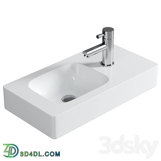 Geberit iCon hand washbasin white with KeraTect 3D Models