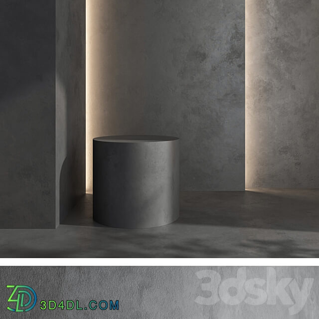 Decorative plaster v05 Stone 3D Models