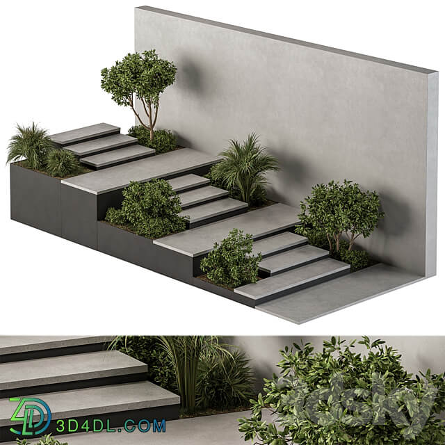 Landscape Furniture stairs with ivy and Garden Architect Element 57 Other 3D Models