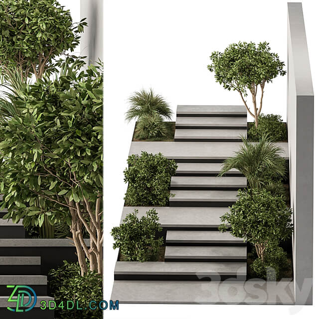 Landscape Furniture stairs with ivy and Garden Architect Element 57 Other 3D Models