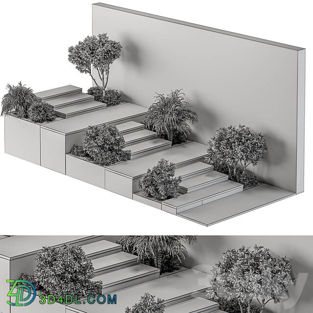 Landscape Furniture stairs with ivy and Garden Architect Element 57 Other 3D Models