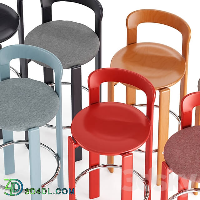 Hay. REY BAR STOOL. 3D Models