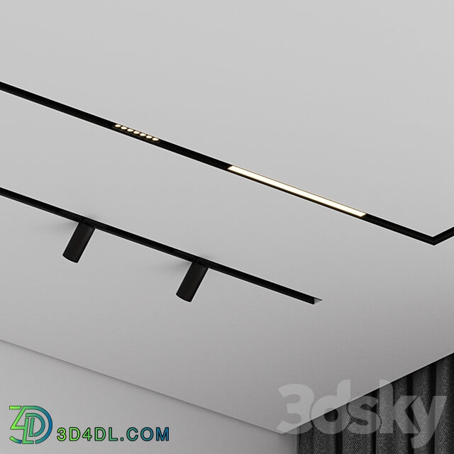 Ceiling with shadow joint 01 3D Models