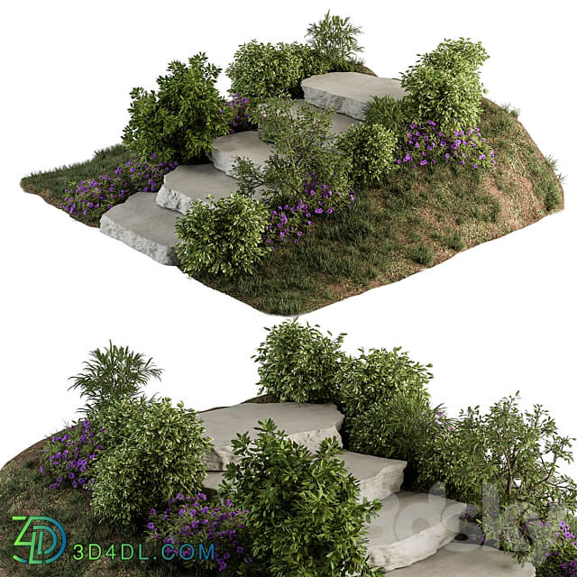 Landscape Furniture Rock stairs with Garden Architect Element 56 Other 3D Models