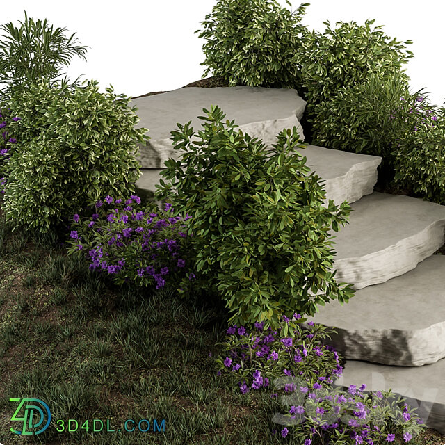 Landscape Furniture Rock stairs with Garden Architect Element 56 Other 3D Models