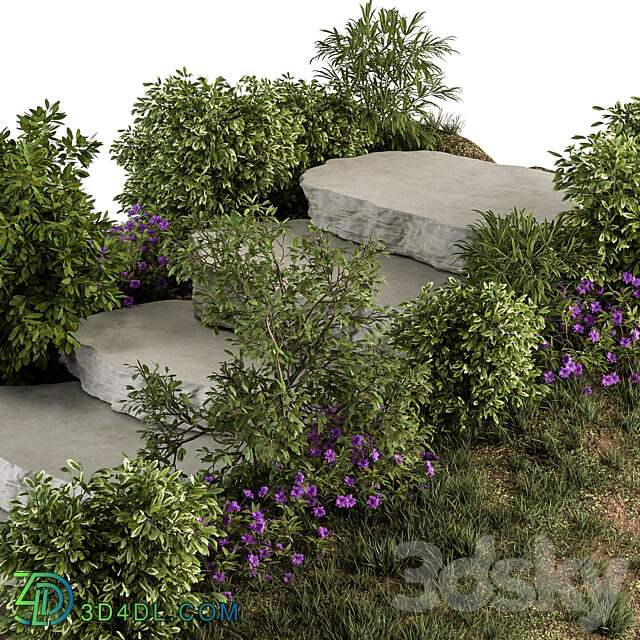 Landscape Furniture Rock stairs with Garden Architect Element 56 Other 3D Models