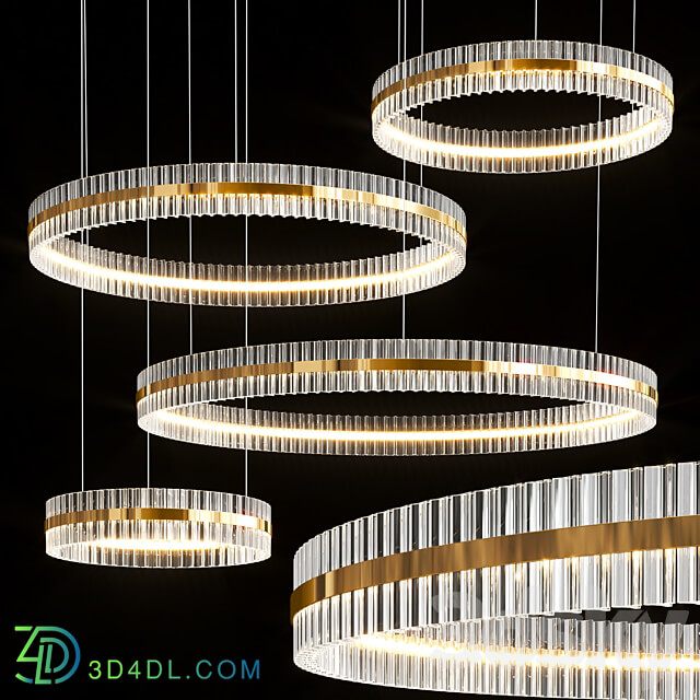 Baroncelli Saturno Chandelier Pendant light 3D Models