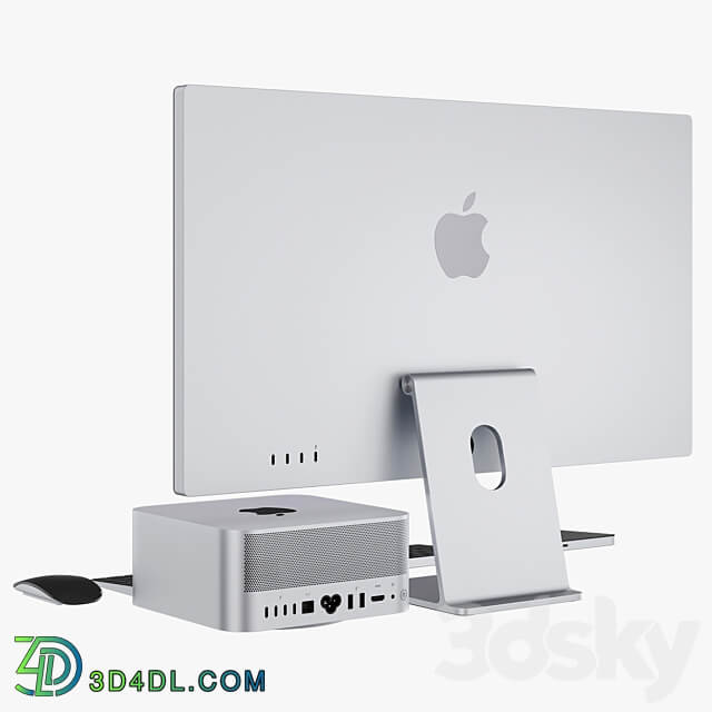 Apple Studio Display and Mac studio full set PC other electronics 3D Models