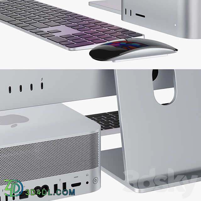 Apple Studio Display and Mac studio full set PC other electronics 3D Models