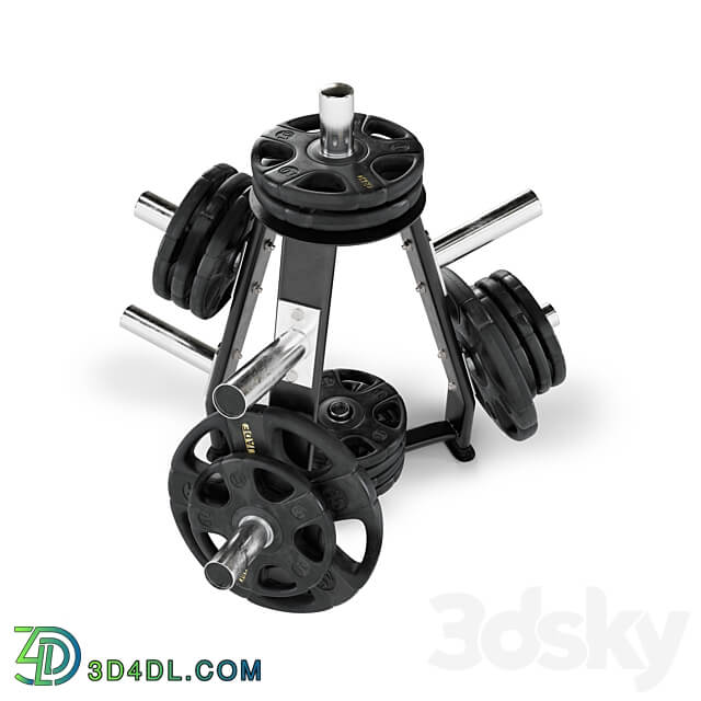 Gym Rack Disc Vid 01 3D Models