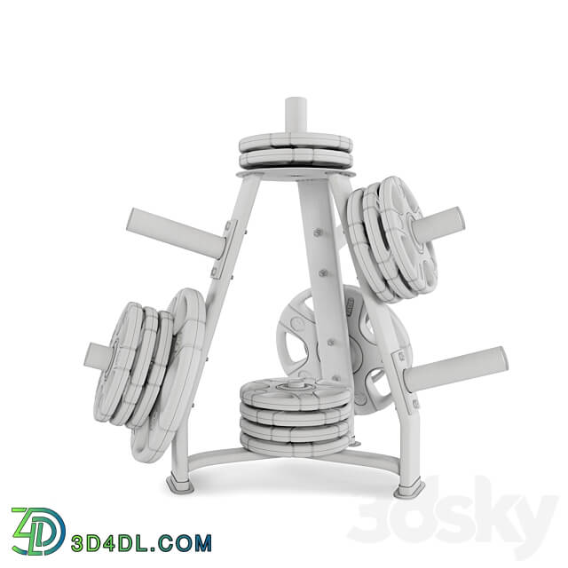 Gym Rack Disc Vid 01 3D Models
